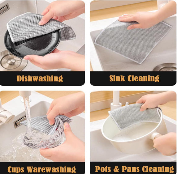 Wire Dishwashing Rags For Wet & Dry