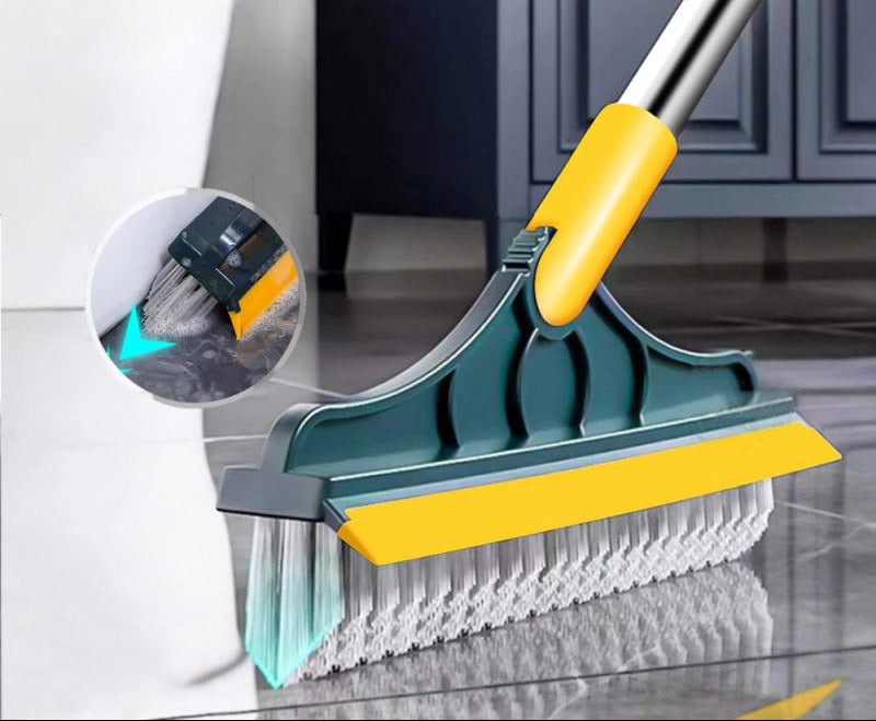 2 In 1 Floor Scrub Brush Rotating With Long Handle