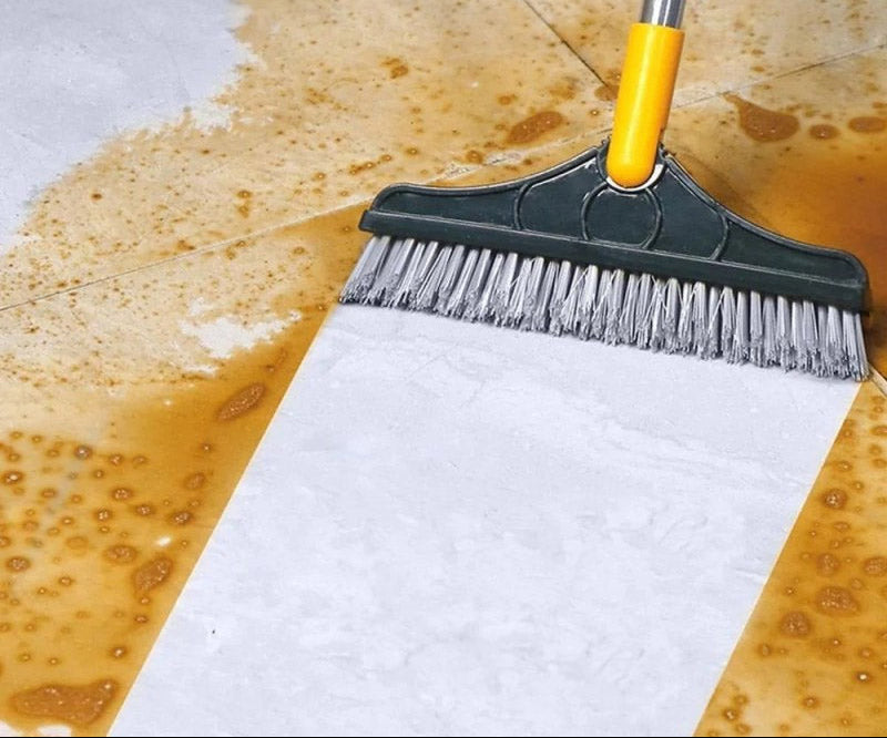 2 In 1 Floor Scrub Brush Rotating With Long Handle