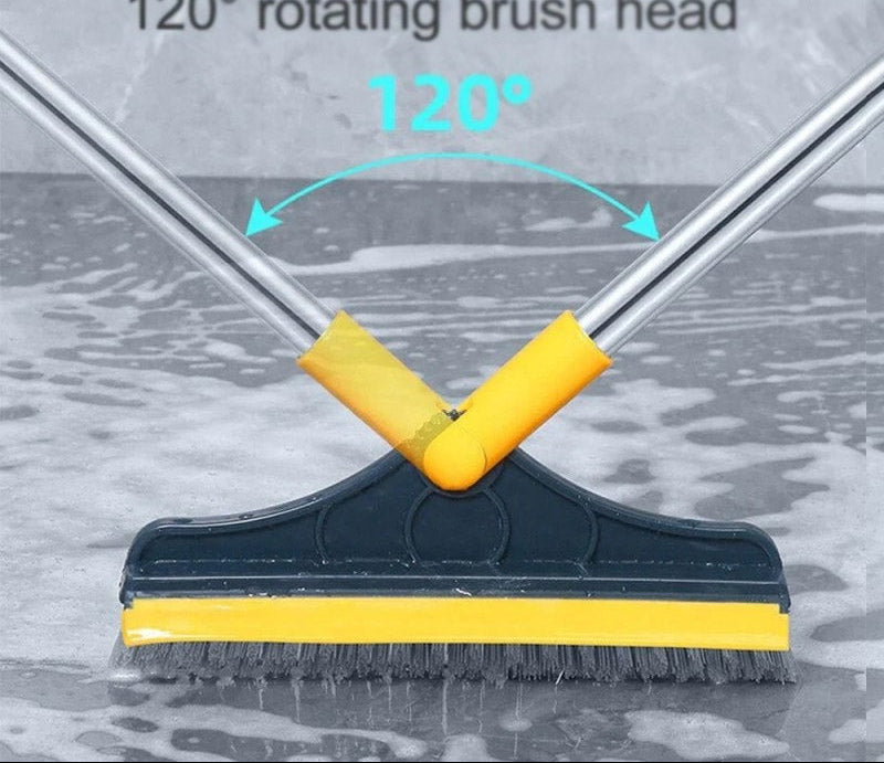 2 In 1 Floor Scrub Brush Rotating With Long Handle